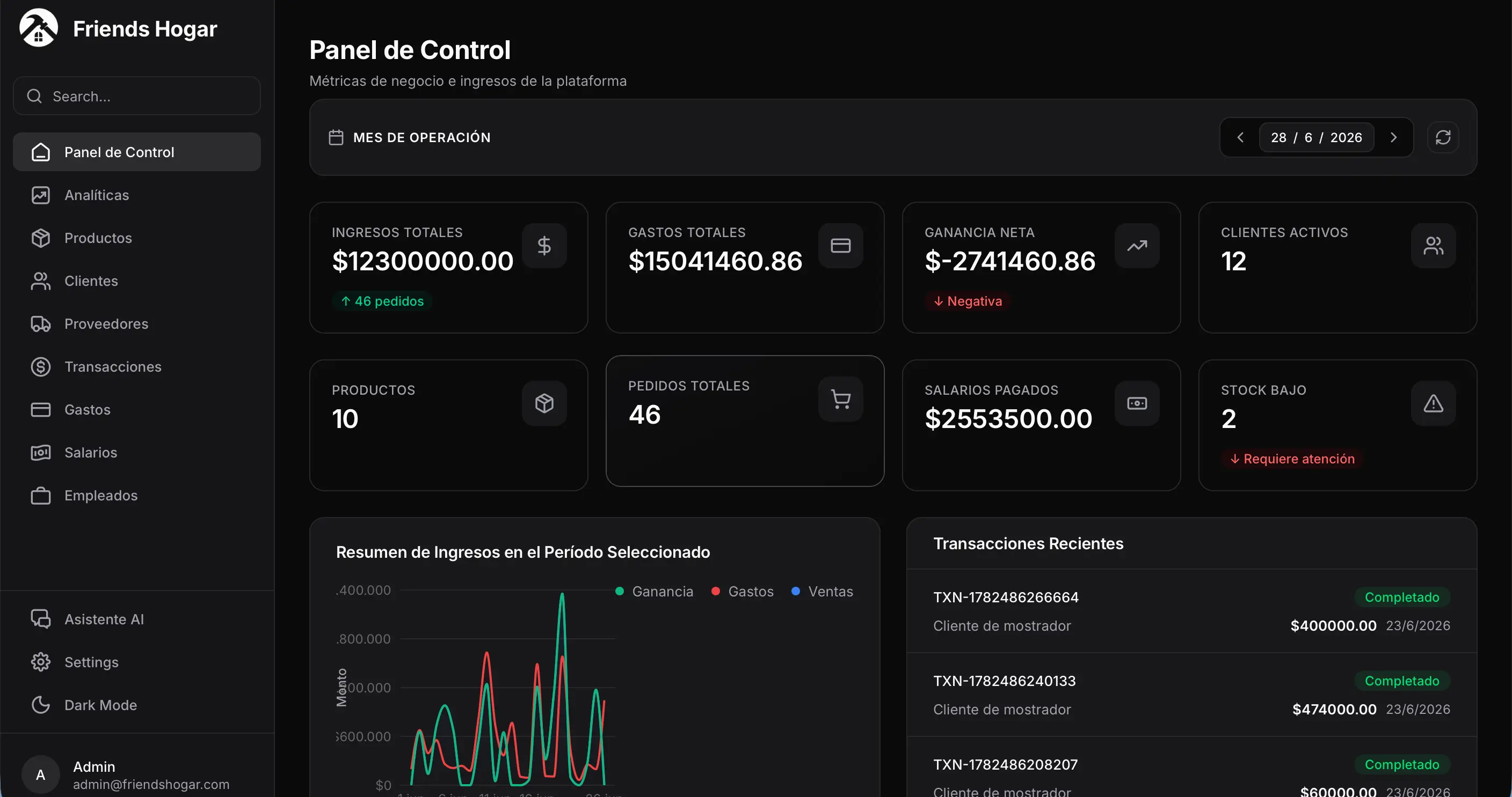 Dashboard preview 2